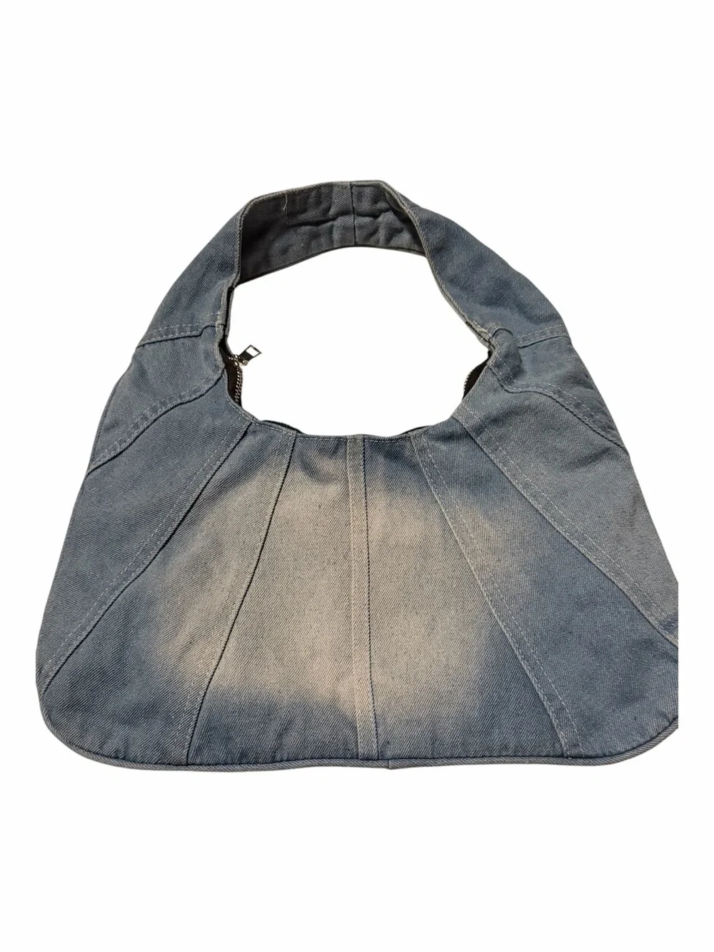 Denim Hobo Shoulder Bag - Blue